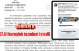 67.61 kuruşluk tazminat istedi!