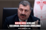 BAKAN KOCA AÇIKLADI! AŞILAMADA ZONGULDAK ZİRVELERDE!