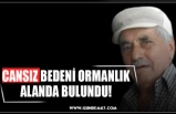 CANSIZ BEDENİ ORMANLIK ALANDA BULUNDU!