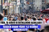 İŞSİZLİK ORANI YÜZDE 11,2 OLARAK GERÇEKLEŞTİ!