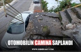 OTOMOBİLİN CAMINA SAPLANDI