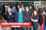 Sağlık çalışanlarından alkışlı  protesto!