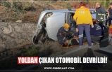 YOLDAN ÇIKAN OTOMOBİL DEVRİLDİ!