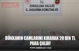 DÜKKANIN CAMLARINI KIRARAK 20 BİN TL PARA ÇALDI!