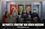 AK PARTİ İL YÖNETİMİ´NDE GÖREV DEĞİŞİMİ