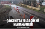 ÇAYCUMA’DA YOLDA ÇÖKME  MEYDANA GELDİ!