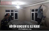 KÖYÜN GENÇLERİ EL ELE VERDİ