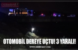 OTOMOBİL DEREYE UÇTU! 3 YARALI!