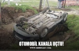 OTOMOBİL KANALA UÇTU!