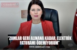 ‘’ZAMLAR GERİ ALINANA KADAR, ELEKTRİK FATURAMI ÖDEMİYORUM’’