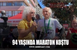 94 YAŞINDA MARATON KOŞTU