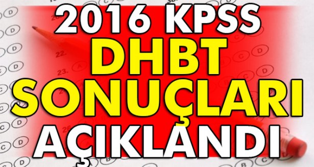 KPSS DHBT sonuçları açıklandı..