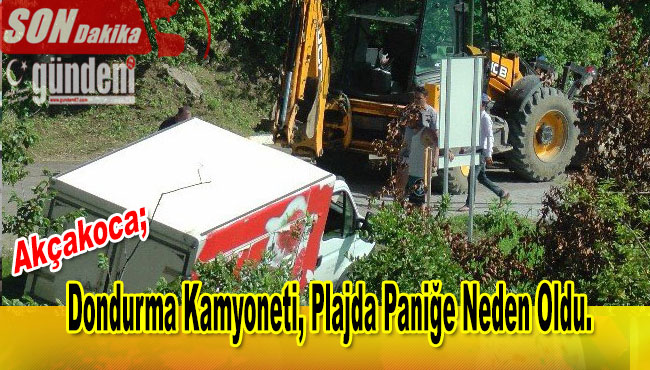 Kamyonet Plajda Paniğe Yol Açtı.