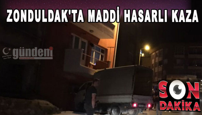 Zonduldak'ta maddi hasarlı kaza