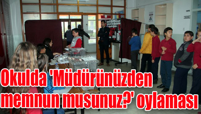 Kozlu'da Okulda 'Müdürünüzden memnun musunuz?' oylaması