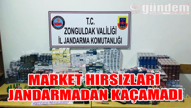 Market Hırsızları Jandarmadan Kaçamadı