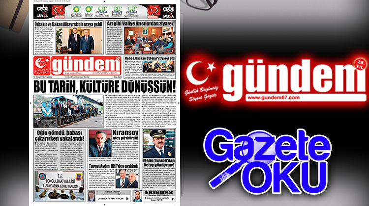 10 Mayıs 2018 Gündem Gazetesi