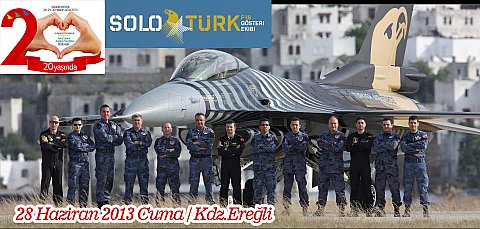 F - 16 GÖSTERİ UÇAĞI EREĞLİ´YE GELİYOR