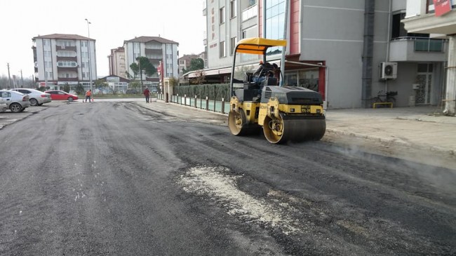 Bartın'da yol çalışmaları...