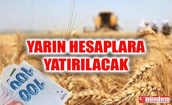 TARIMSAL DESTEK ÖDEMELERİ YARIN HESAPLARA YATIRILACAK