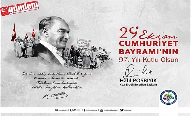 BAŞKAN POSBIYIK, CUMHURİYET BAYRAMI’NI KUTLADI