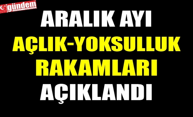 ARALIK AYI AÇLIK-YOKSULLUK RAKAMLARI AÇIKLANDI