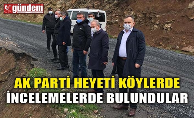 AK PARTİ HEYETİ KÖYLERDE İNCELEMELERDE BULUNDULAR