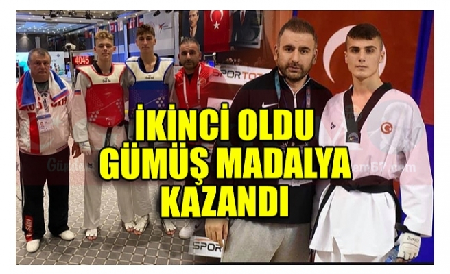 İKİNCİ OLDU GÜMÜŞ MADALYA KAZANDI