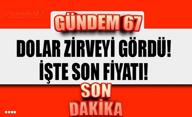 DOLAR ZİRVEYİ GÖRDÜ! İŞTE SON FİYATI!