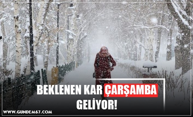 BEKLENEN KAR ÇARŞAMBA GELİYOR!