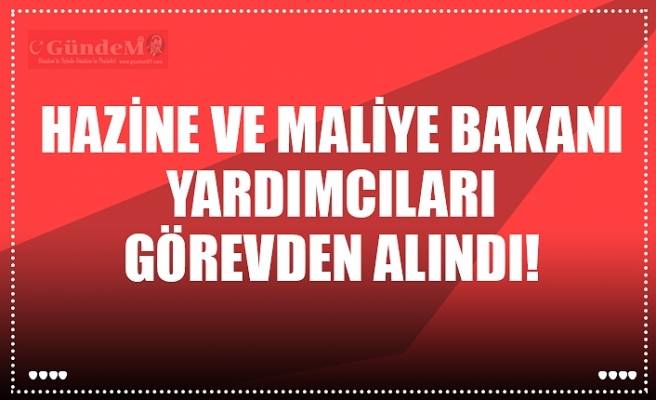 HAZİNE VE MALİYE BAKANI YARDIMCILARI GÖREVDEN ALINDI!