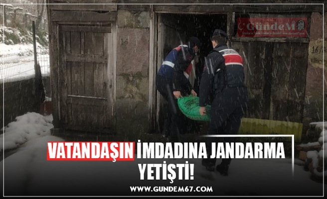 VATANDAŞIN İMDADINA JANDARMA YETİŞTİ!