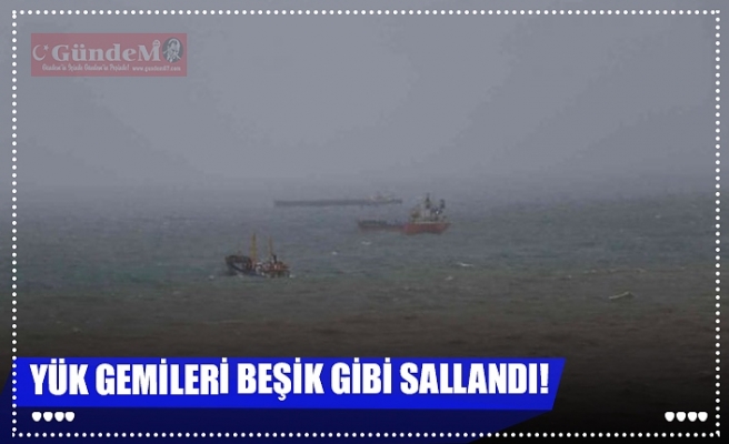 YÜK GEMİLERİ BEŞİK GİBİ SALLANDI!