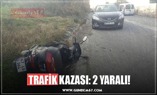 TRAFİK KAZASI: 2 YARALI!