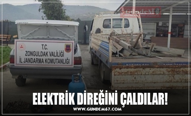 ELEKTRİK DİREĞİNİ ÇALDILAR!