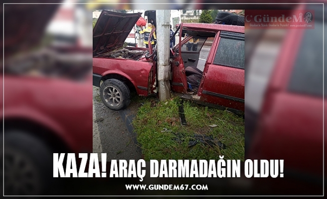 KAZA! ARAÇ DARMADAĞIN OLDU!