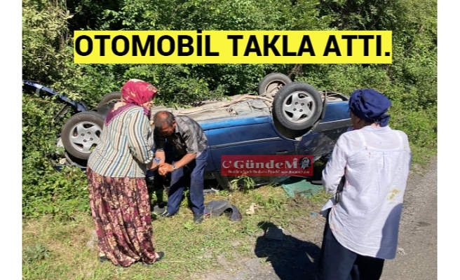 OTOMOBİL TAKLA ATTI.