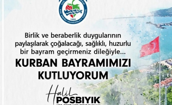 KARADENİZ EREĞLİ BELEDİYESİ KURBAN BAYRAMI MESAJI