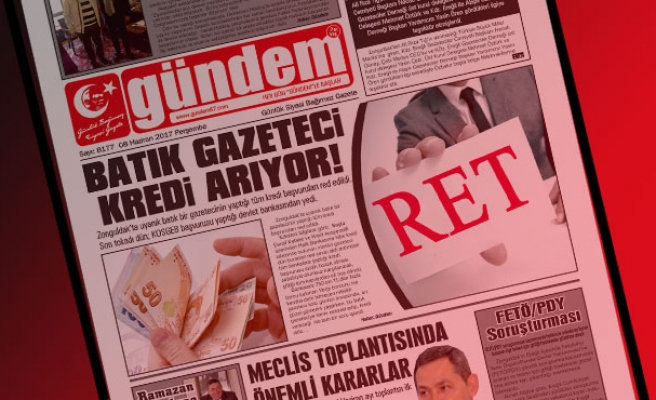 08 Haziran 2017 Gündem Gazetesi