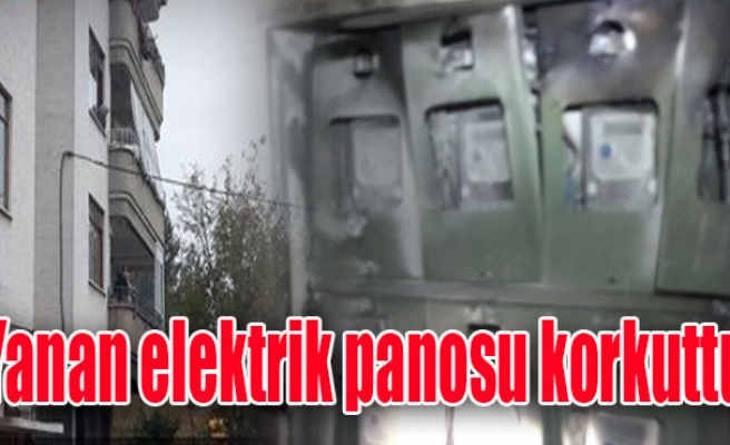 Yanan elektrik panosu korkuttu