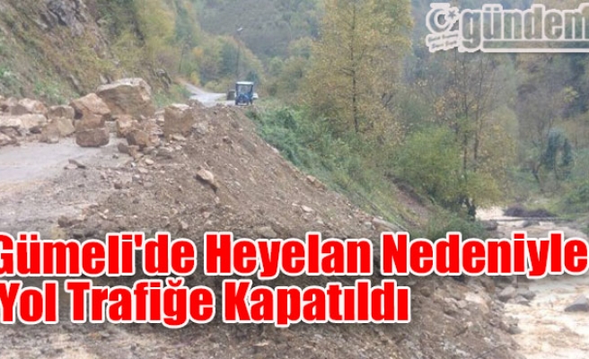 Alaplı Gümeli'de heyelan nedeniyle yol trafiğe kapatıldı