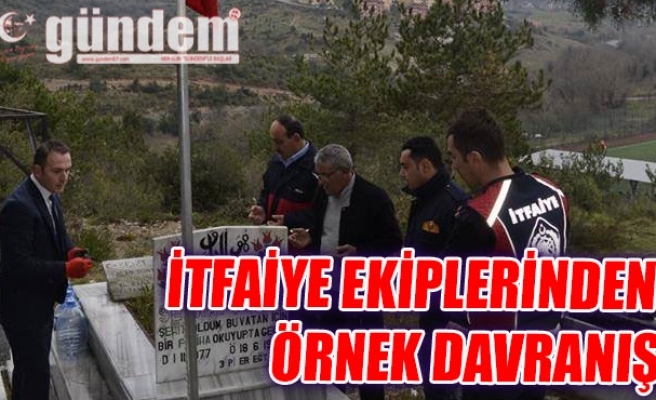 İtfaiye Ekiplerinden Örnek Davranış