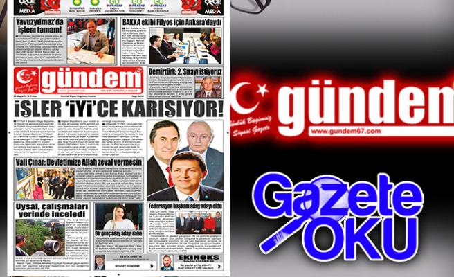 04 Mayıs 2018 Gündem Gazetesi