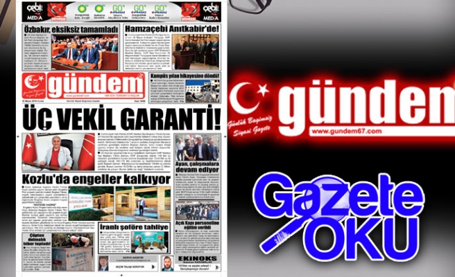 18 Mayıs 2018 Gündem Gazetesi