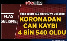 Türkiye'de koronavirüsten can kaybı 4 bin 540'a yükseldi...