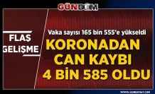 Türkiye'de koronavirüsten can kaybı 4 bin 585'e yükseldi...