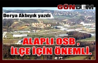 Alaplı OSB ilçe için önemli.