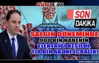 Salgın döneminde 900 bin hanenin elektriği kesildi,...