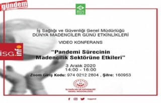 MADENCİLİK SEKTÖRÜNDE PANDEMİ ETKİSİ KONULU...