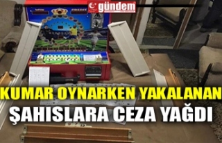 KUMAR OYNARKEN YAKALANAN ŞAHISLARA CEZA YAĞDI